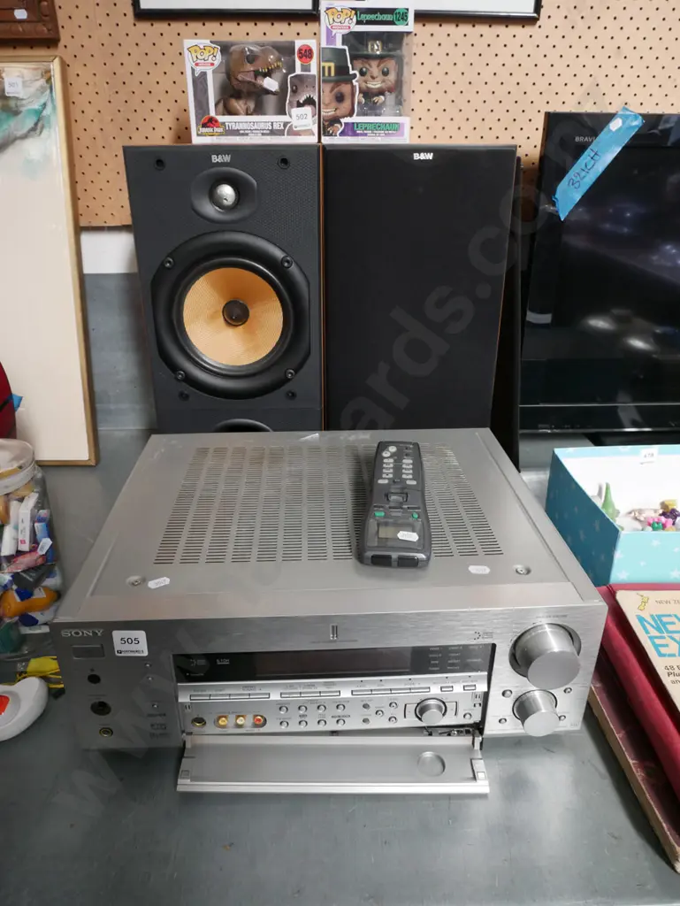 Sony FM stereo receiver and pair of B&W DM602 S2 speakers (1 tweeter may have damage) Image 1++