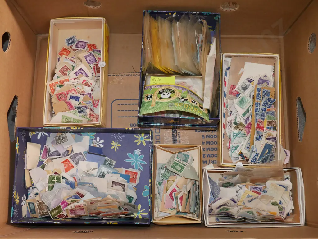 box; various stamps Image 1++