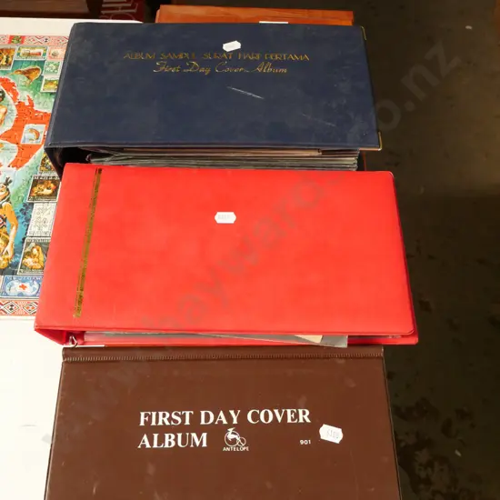 3x albums of first day covers