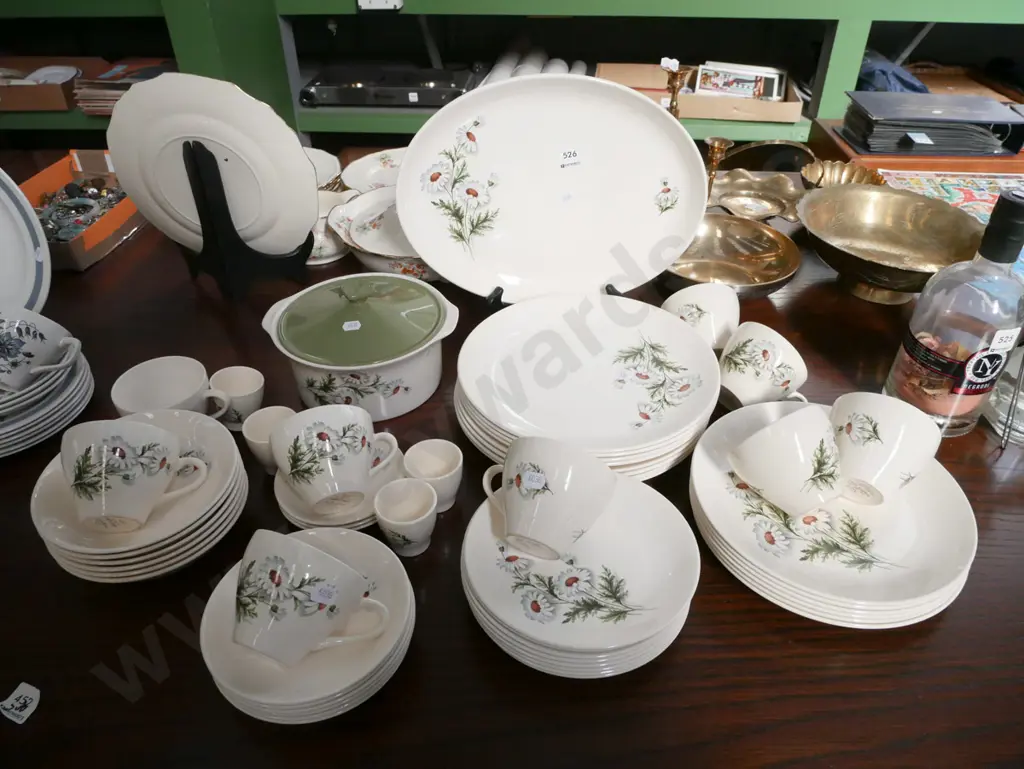 assorted Crown Lynn shasta daisy plates, bowls, cups etc Image 1++