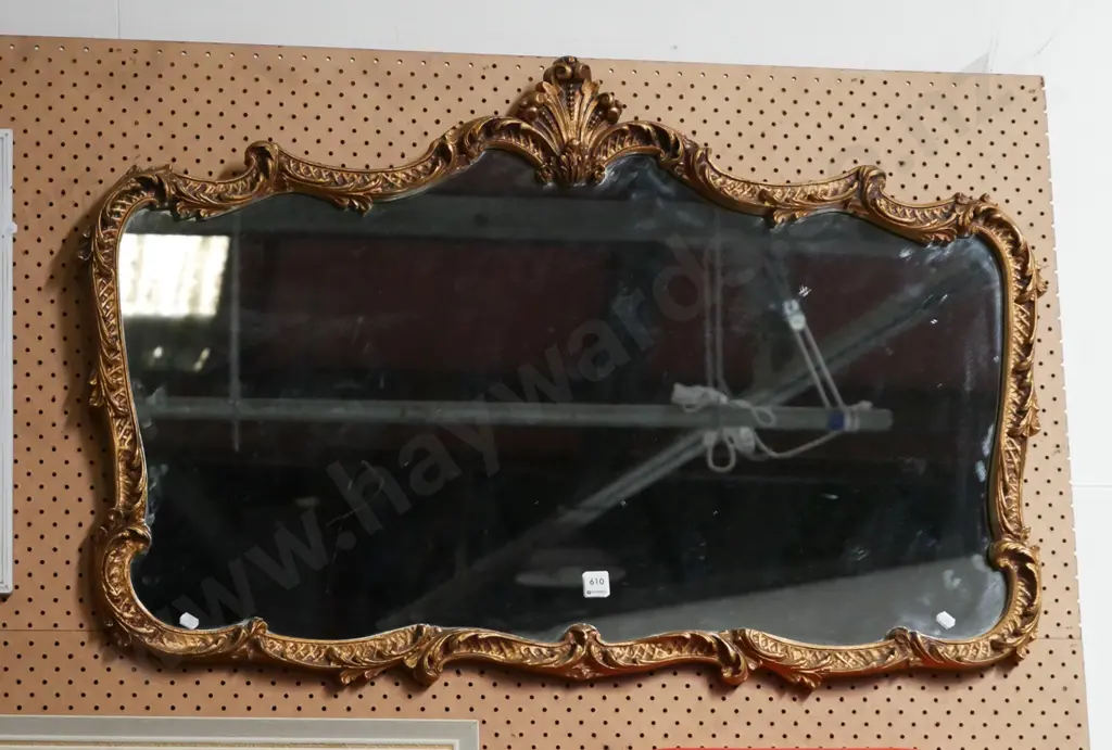 gilt framed wall mirror H-650 W-970 Image 1++