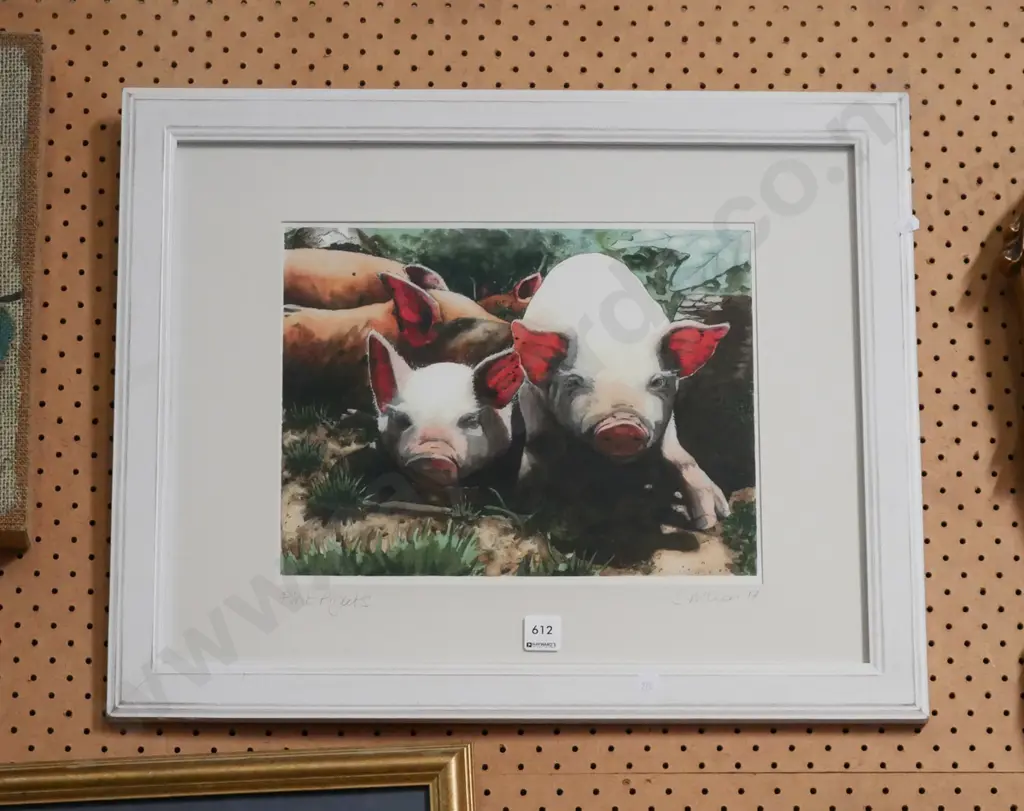 framed print called Pink Piglets Image 1++