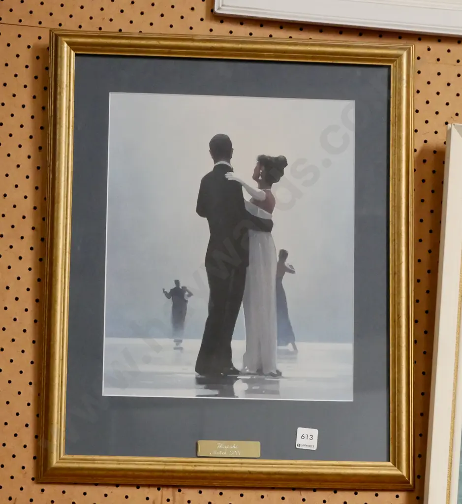 gilt framed print - couple dancing  Image 1++