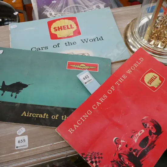 3 x vintage Shell collector card albums