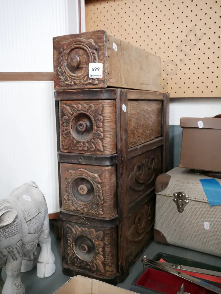 wooden drawers from Singer trealdle sewing maching Image 1++
