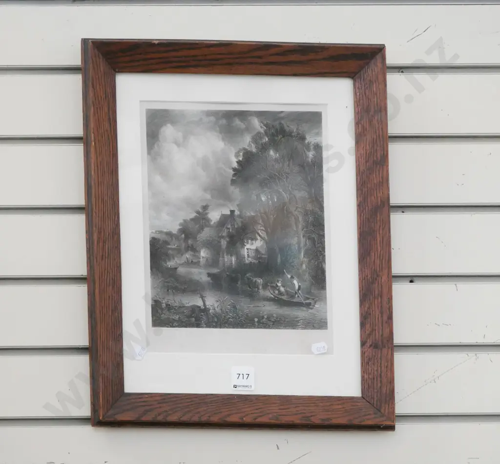 framed etching - valley farm Image 1++