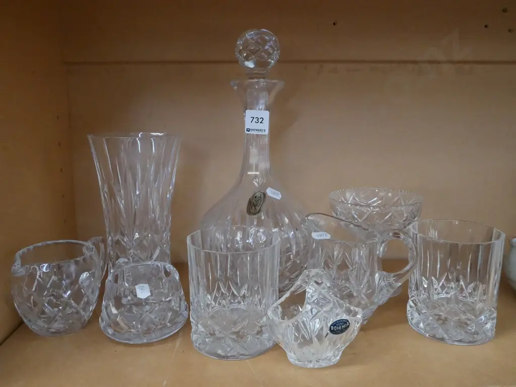 assorted crystal; decanter, tumblers etc Image 1++