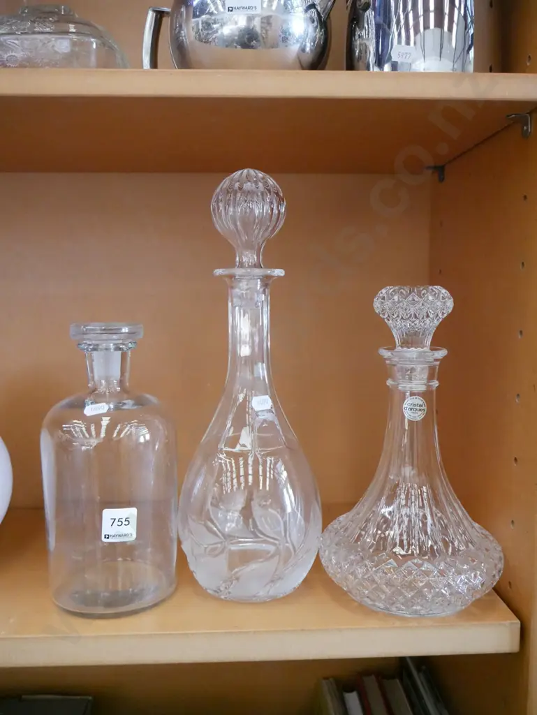 crystal decanters, stoppered chemist bottle Image 1++