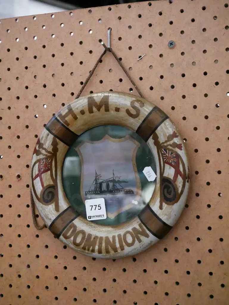 hand painted life perserver picture - HMS Dominion Image 1++