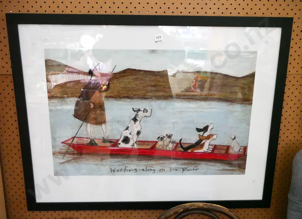 framed print - Woofing along the river Image 1++