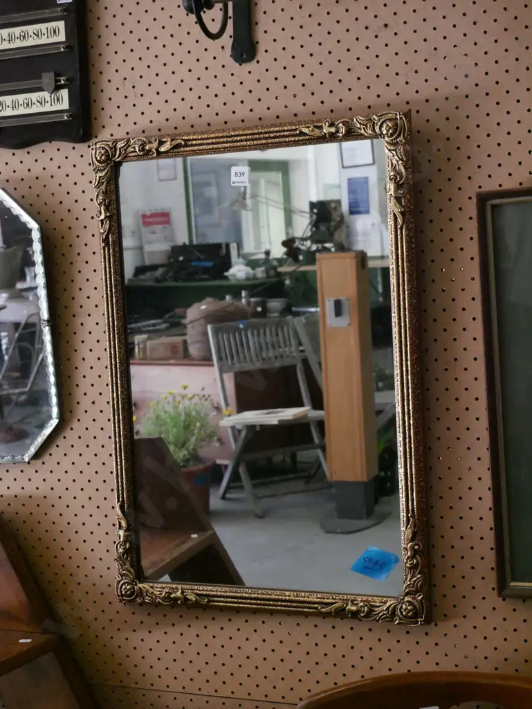 gilt framed wall mirror Image 1++