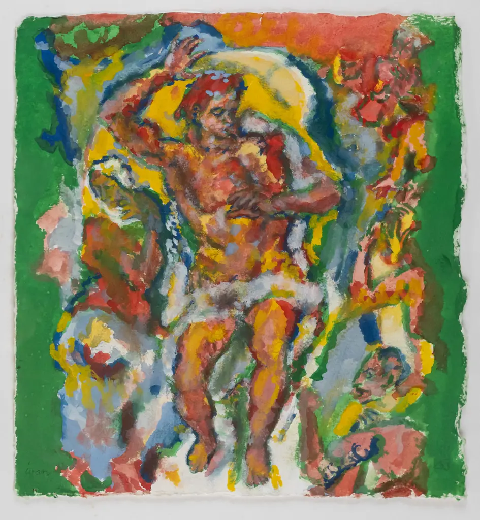 Ivan Baird - framed watercolour - various people H-290 W-270 Image 1++