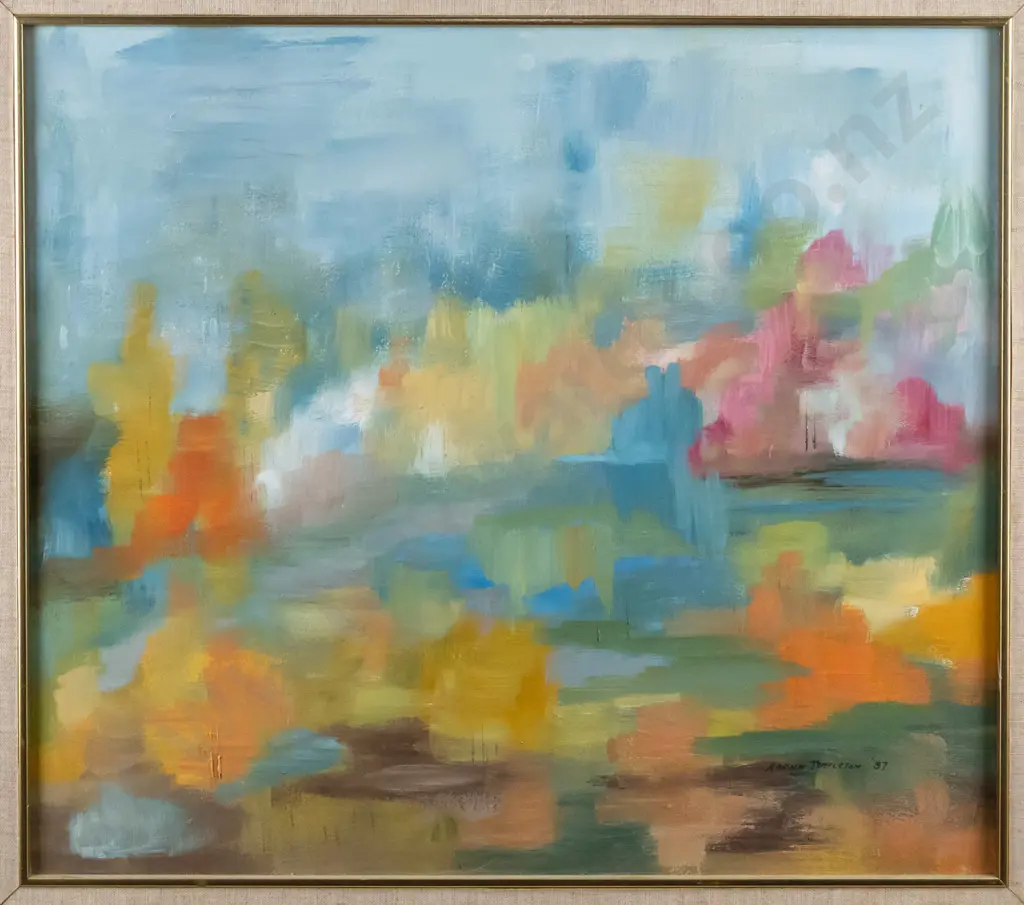 Robina Templeton - framed oil on board "Ishihara" H-440 W-500 Image 1++