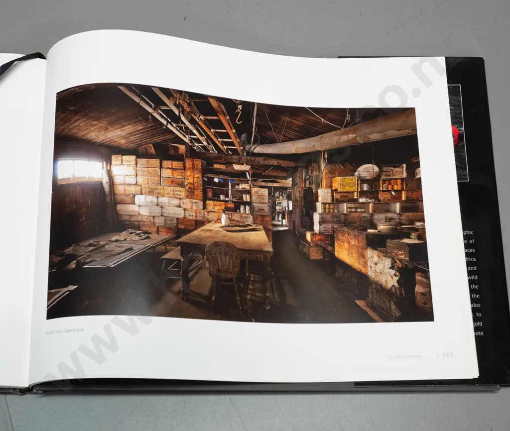 Mike Wilkinson - framed limited edition photographic print 1/10 - Scott's Hut, Cape Evans, with "Our Far South" hard Image 1++