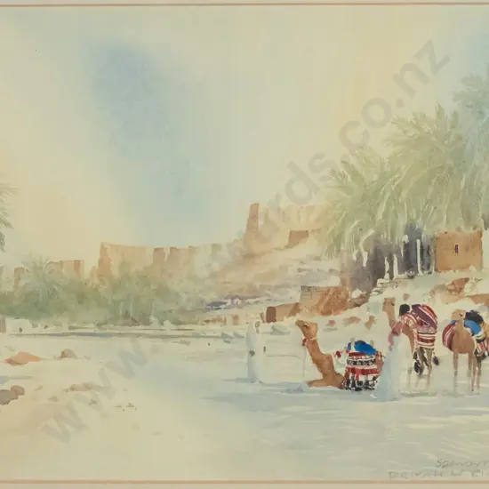 Spencer W Tart ' 02 - framed watercolour "Diriyah Riyadh" H-220 W-280