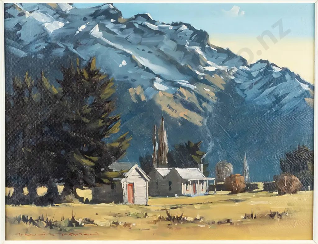 Garrick Tremain - framed oil "Atley's Arthurs Point" H-340 W-440 Image 1++