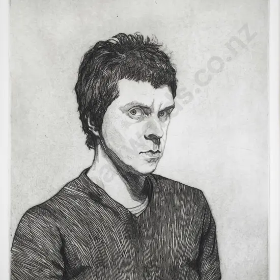 Jason Greig 1986 - framed etching 5/20 "Folly and error, avarice and vice" H-280 W-230 (mat framing needs attention)