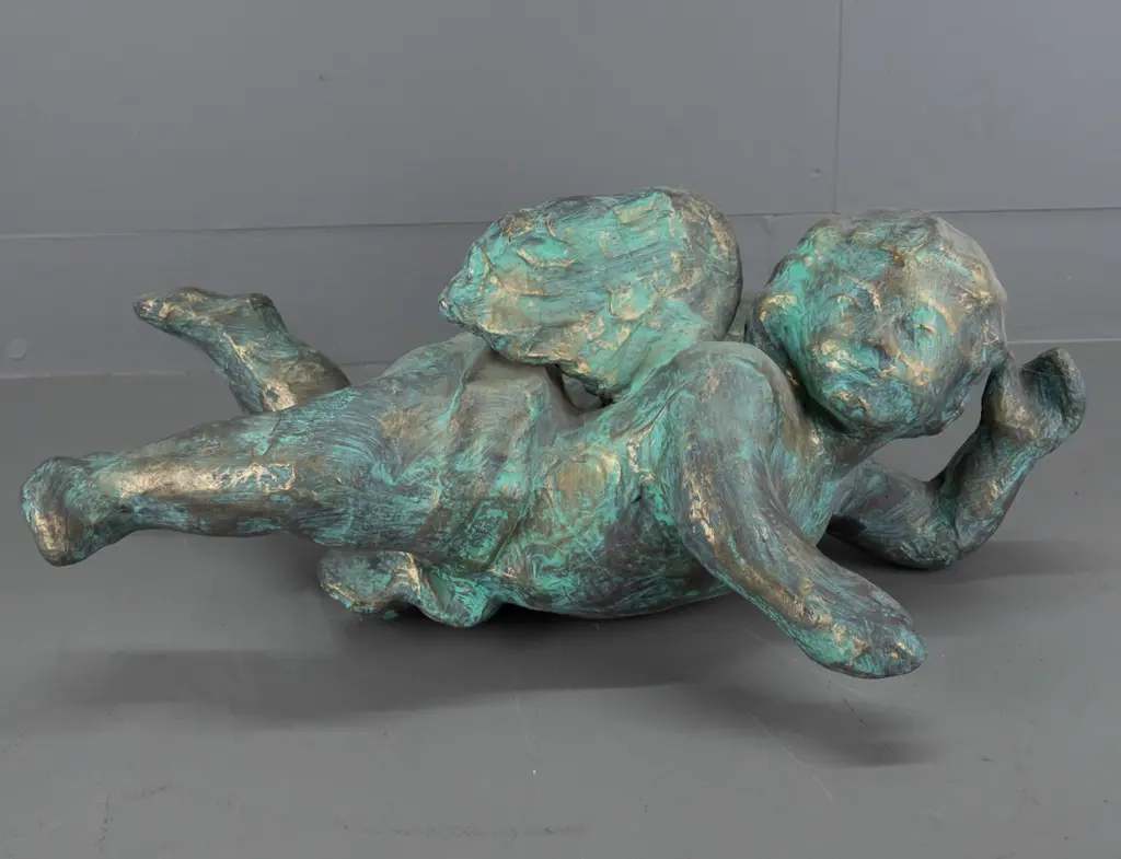 unknown artist - papier-mâché hanging cherub H-560 Image 1++