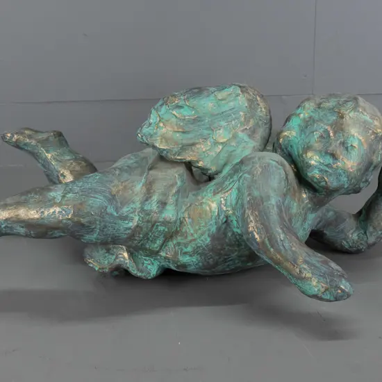 unknown artist - papier-mâché hanging cherub H-560