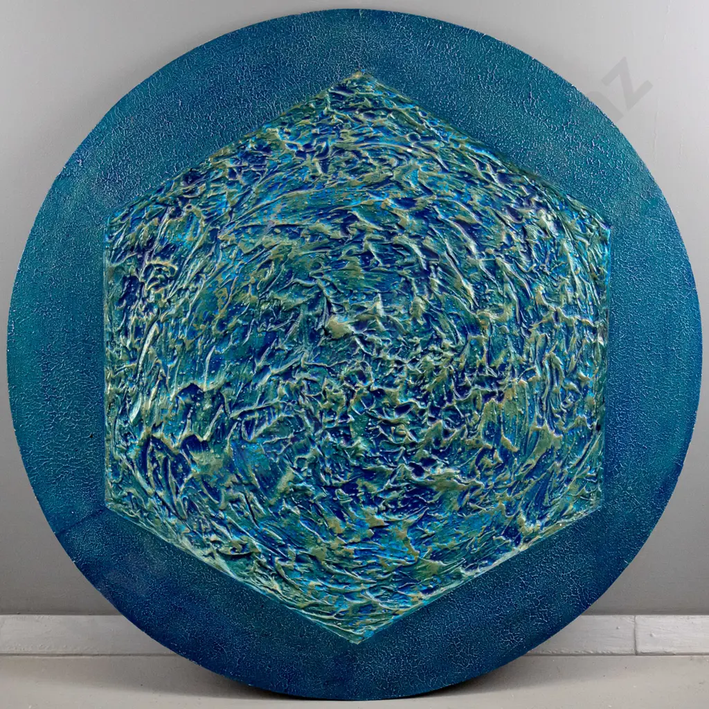 Tony Tarasiewicz -mixed media on board "Shambla Mandala" diameter 810mm Image 1++
