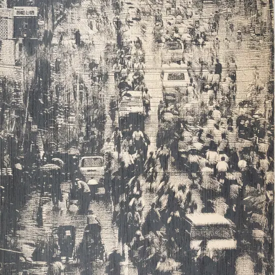 Tom Mackie 2008 - unframed print - Street Scene H-950 W-700