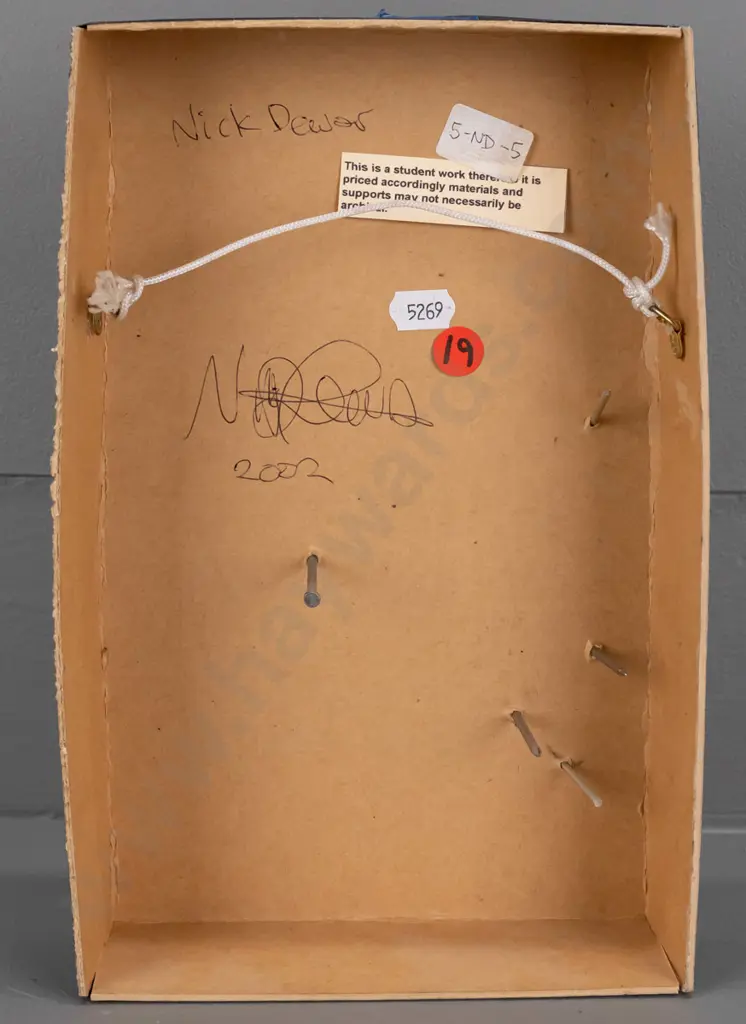Nick Dewar 2002 - mixed media - box with nails H-250 W-160 Image 1++