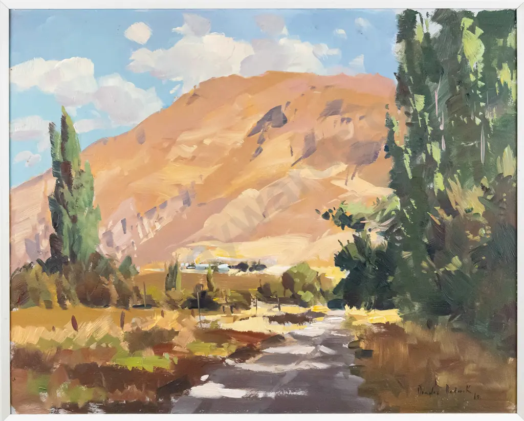 Douglas Badcock '65 - framed oil - landscape (very slight aging) H-400 W-500 Image 1++