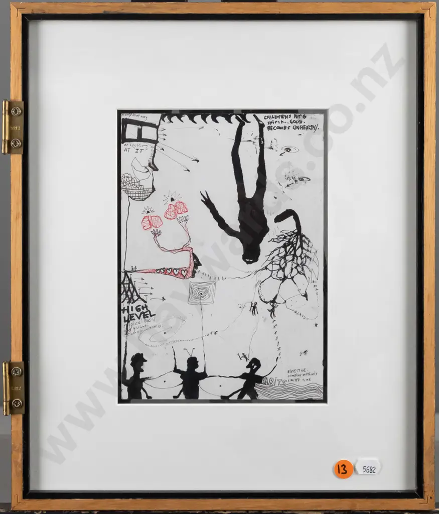 James Robinson - framed double sided mixed medias  Each H-210 W-150 Image 1++