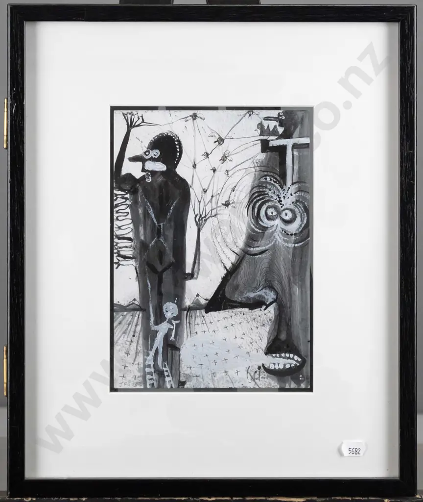 James Robinson - framed double sided mixed medias  Each H-210 W-150 Image 1++
