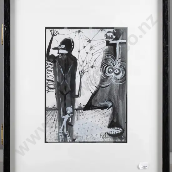 James Robinson - framed double sided mixed medias  Each H-210 W-150