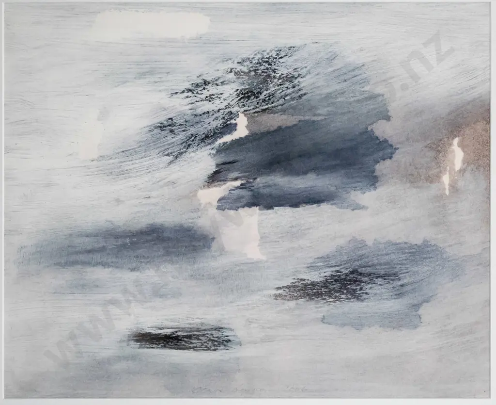 Claire Beynon - framed acrylic - abstract H-420 W-530 Image 1++