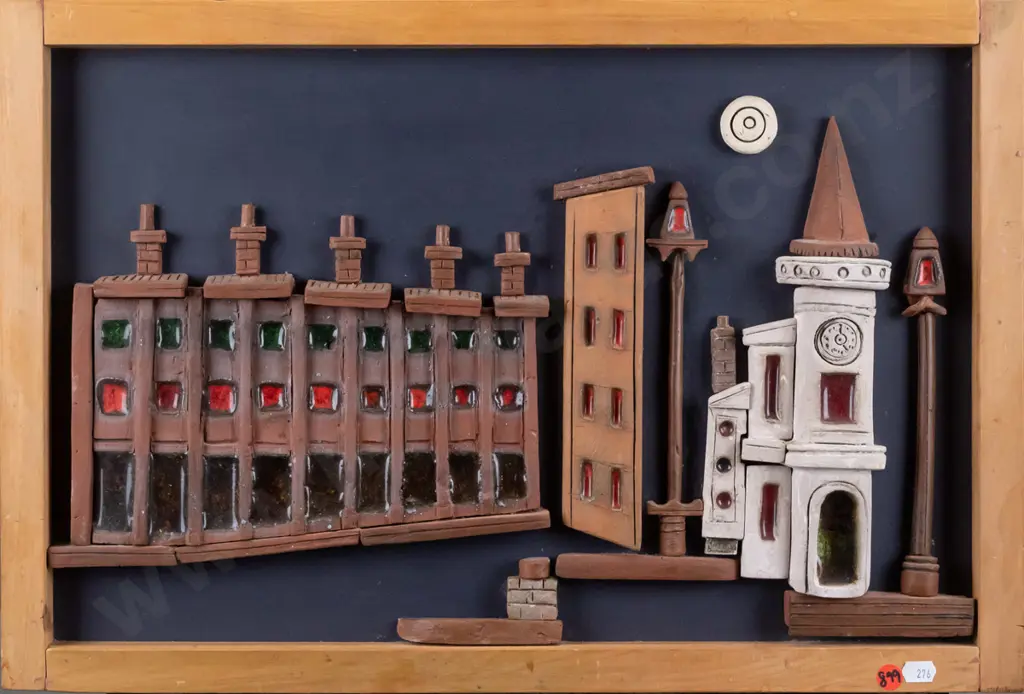Harold Tyrie - framed pottery "Coronation Street" H-320 W-490 Image 1++