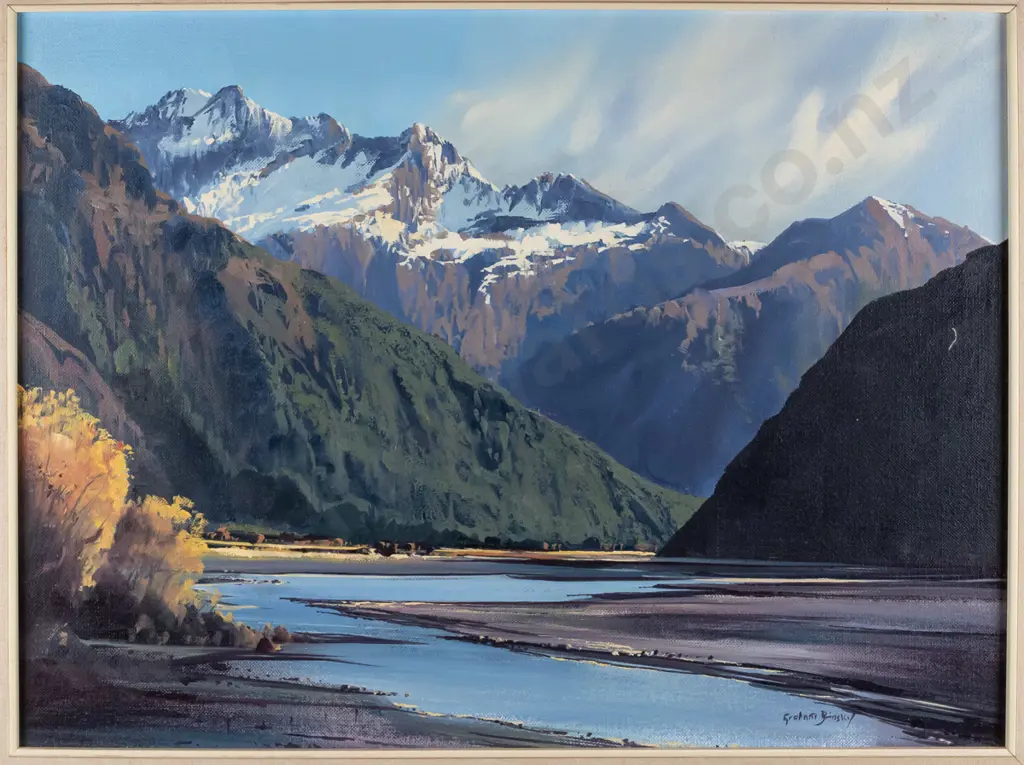 Graham Brinsley - framed oil - "Mt Avalanche Matukituiki Valley"  H-440 W-590 Image 1++