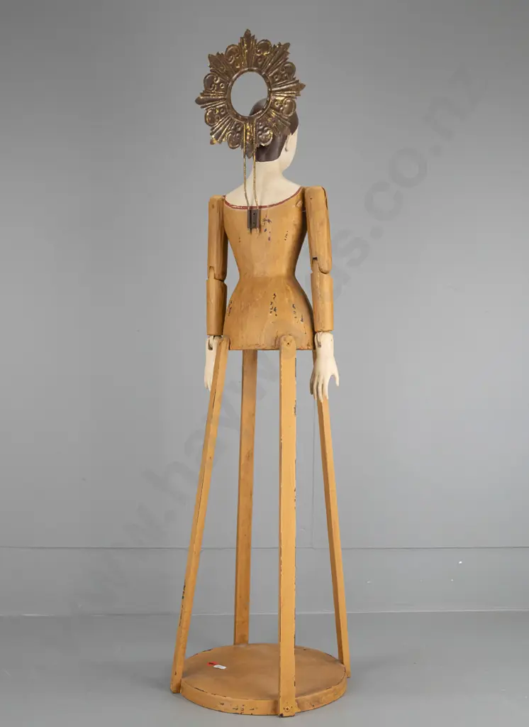 unsigned artist - mixed media sculpture -  woman's torso with articulated arms  H-830 Image 1++