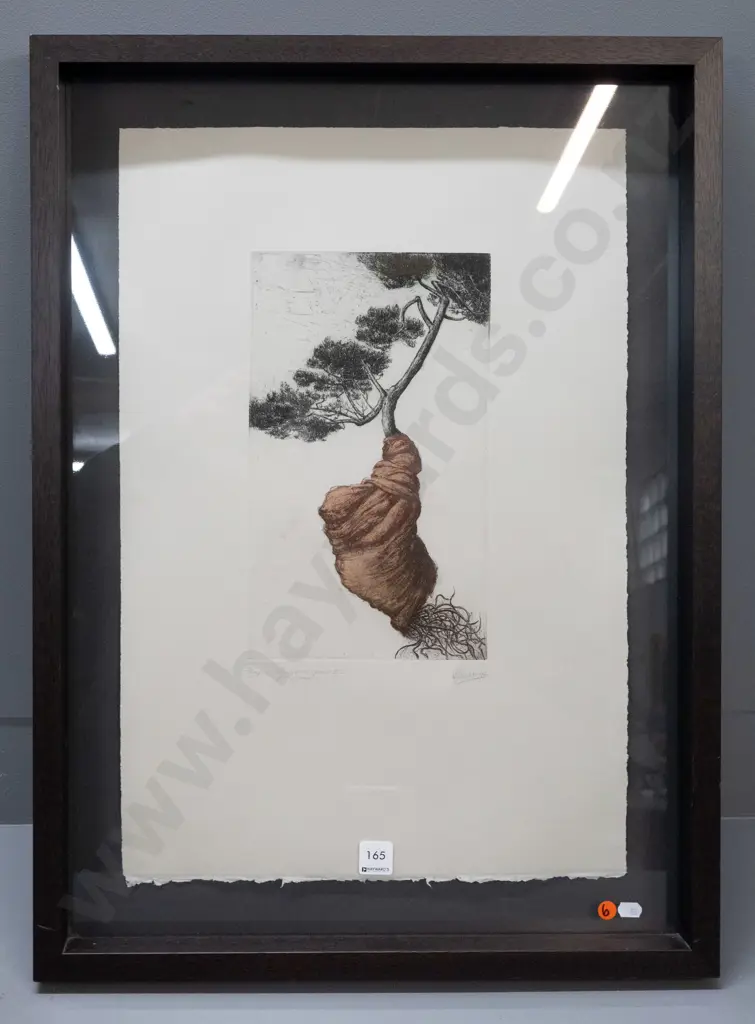 Denise (Dee) Copland '99 - framed etching "Bound To Grow II" H-310 W-180 Image 1++