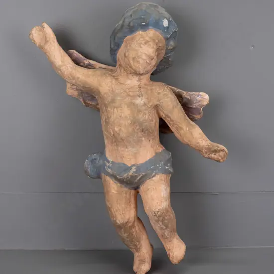 unknown artist - papier-mâché cherub H-440