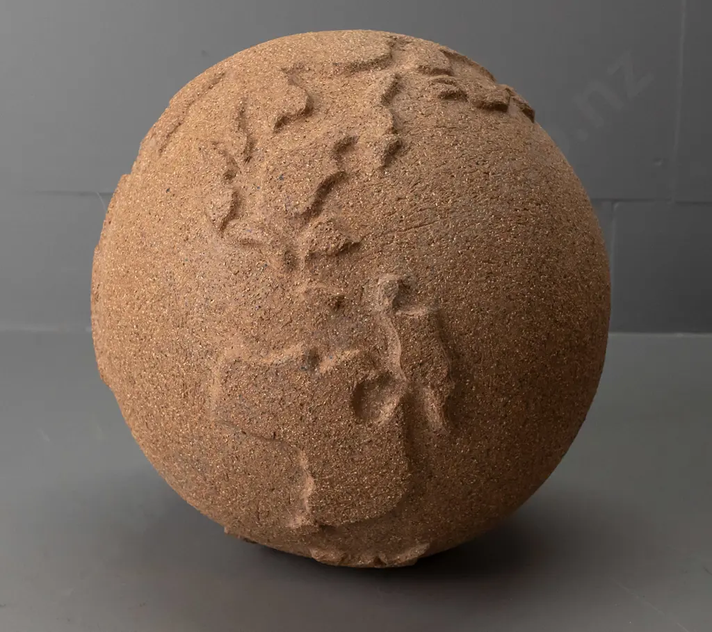 unknown Korean artist at Dunedin Art School, early 2000's - ceramic globe - Diam 220 Image 1++