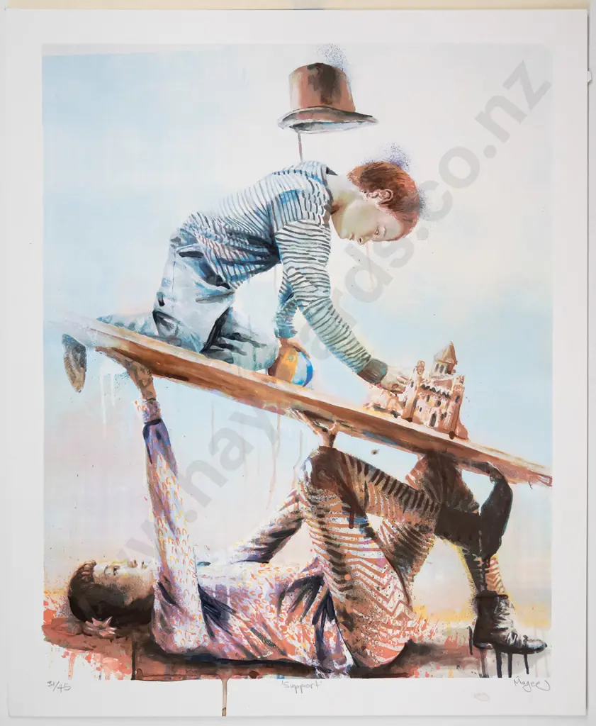 Magee - unframed ltd edition print 31/45 "Support" H-530 W-430 Image 1++