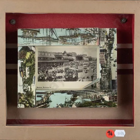 unsigned boxed 3D photographical print artwork "Sands, Ramsgate Overall H-230 W-260
