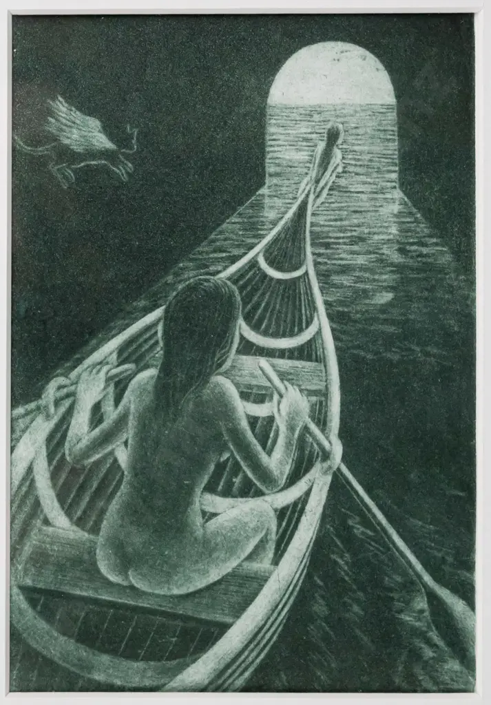 Frances Luke - framed ltd edition print 19/99 "The Tunnel Dream" H-160 W-110 Image 1++