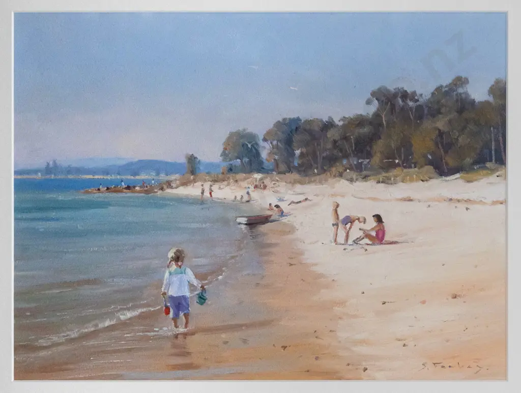 Sandra Forbes - framed oil "Salamander Bay" H-290 W-390 Image 1++