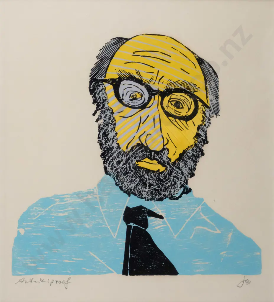 J '81 -framed print AP - male portrait H-210 W-210 Image 1++