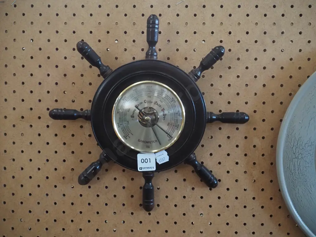 ship's wheel barometer Image 1++