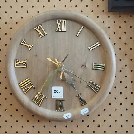 wooden kauri wall clock