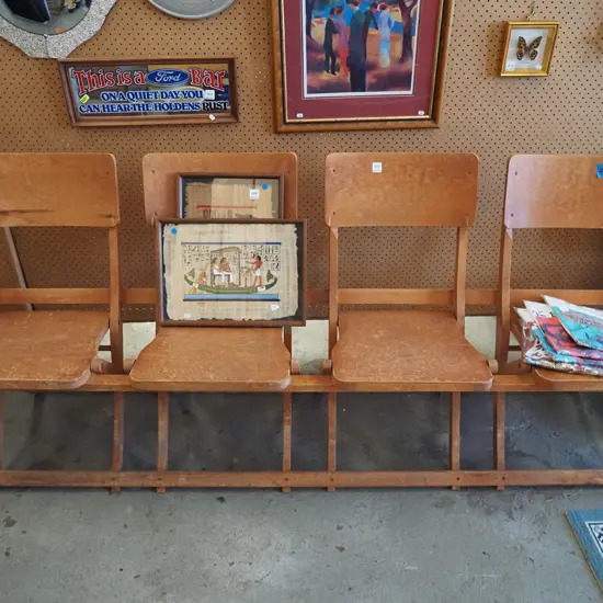 plywood 4 seat foldaway bench seat