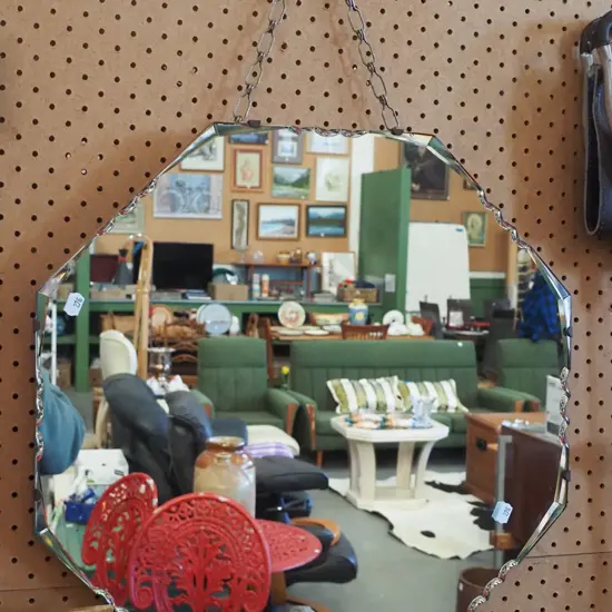 octagonal wall mirror