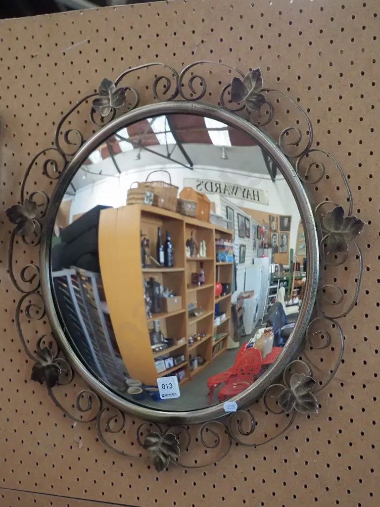 wrought metal surround convex mirror Image 1++