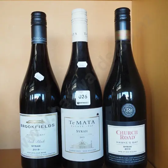 3x bottles of Hawkes Bay syrah