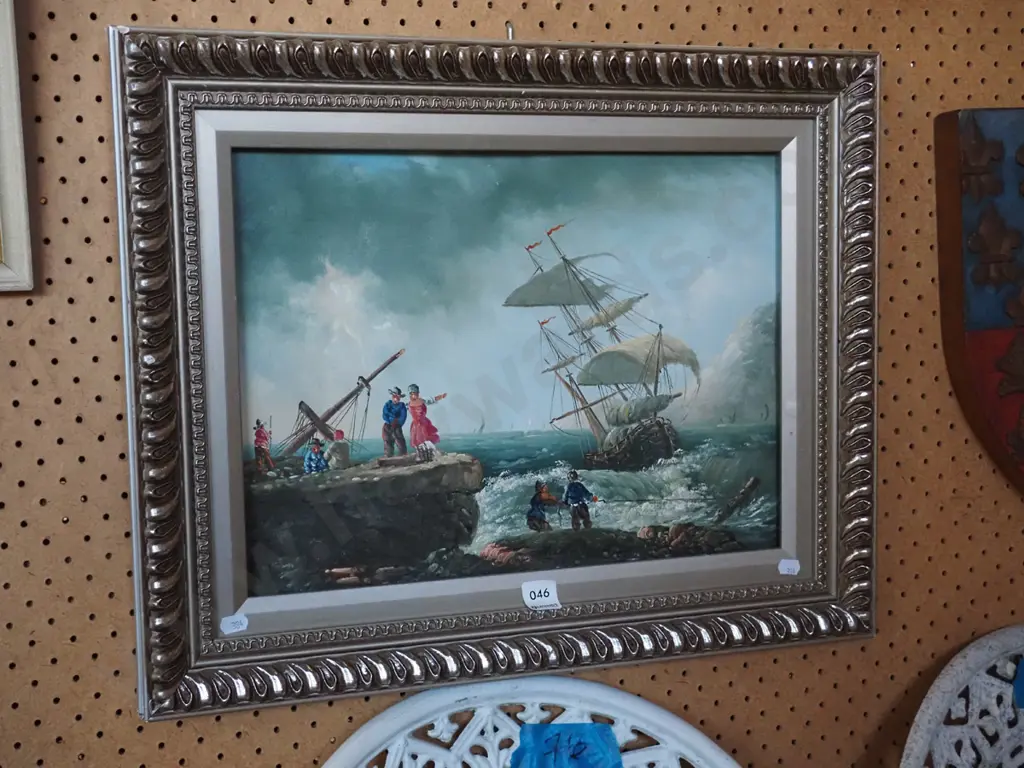 framed oil - shipwreck Image 1++