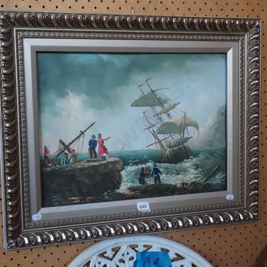 framed oil - shipwreck